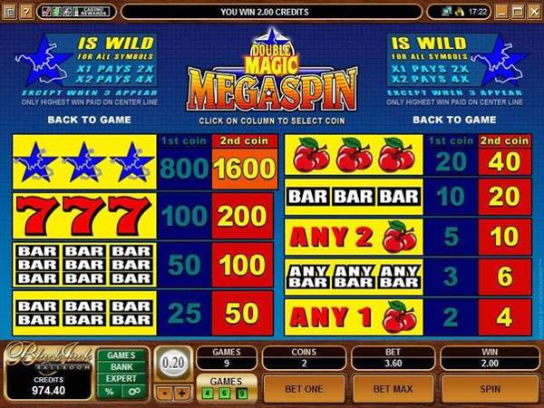        Mega Spin Slot game