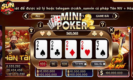 Hướng dẫn cách chơi Mini Poker
